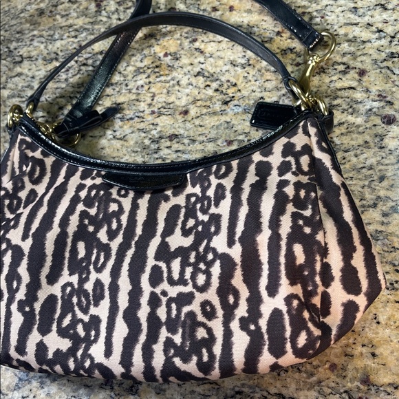 Vintage Coach Mia Ocelot Leopard Print Crossbody Shoulder Bag Coach F31903 - Picture 8 of 9